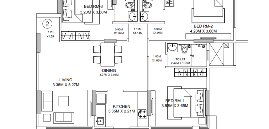 Chembur – Godrej Prime – 3BHK