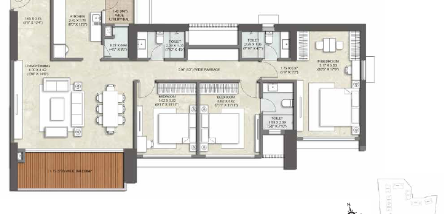 Thane – Launch Code Starlight (Wing C) 3BHK