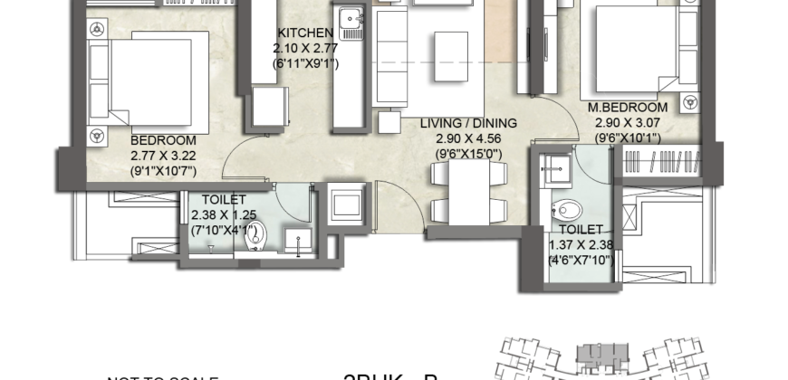 Thane – Sunrise Cypress – 2BHK