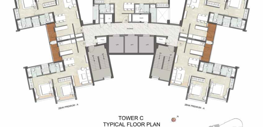 Thane – Sunrise Ebony – 2BHK