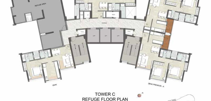 Thane – Sunrise Ebony – 2BHK