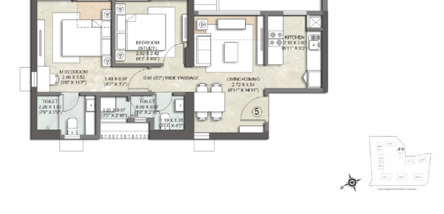 Thane – Launch Code Starlight (Wing H) 2BHK Smart