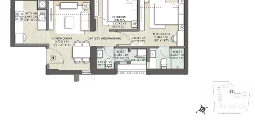 Thane – Launch Code Starlight (Wing H) 2BHK Smart