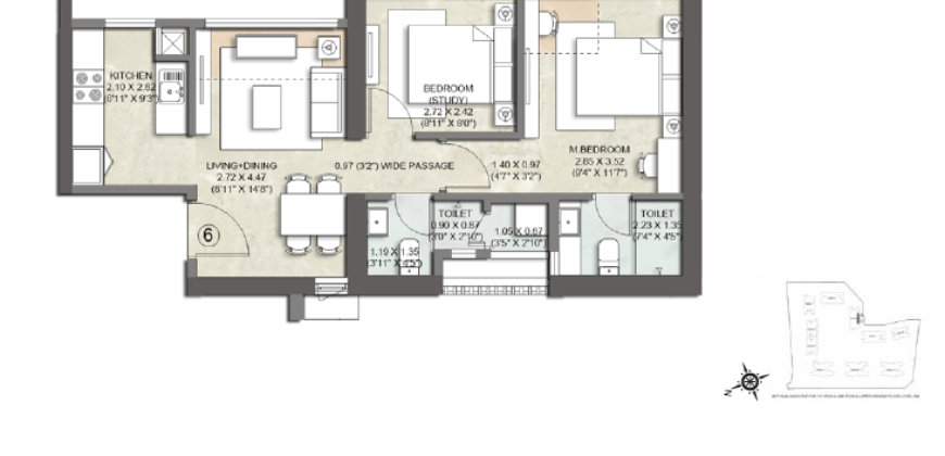 Thane – Launch Code Starlight (Wing H) 2BHK Smart