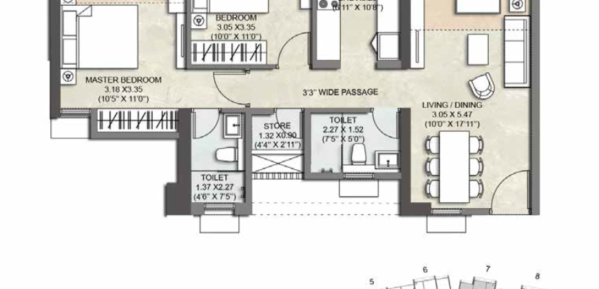 Thane – Immensa – Pine 2BHK