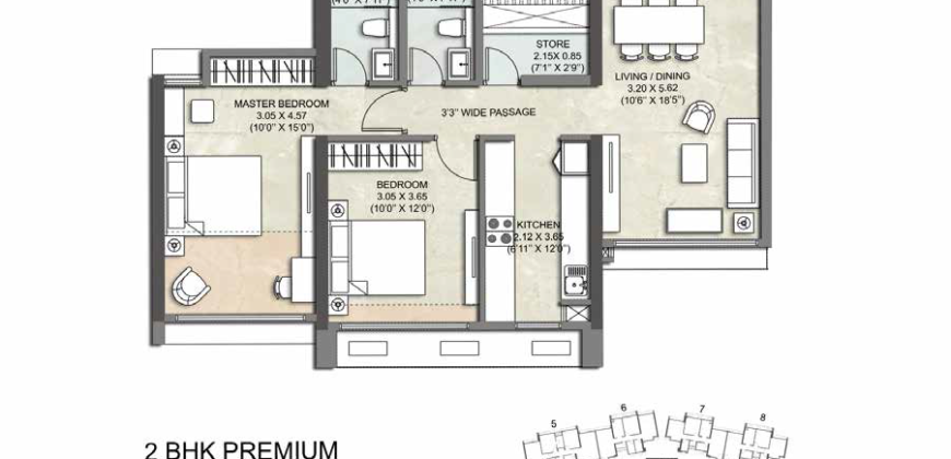 Thane – Immensa – Pine 2BHK