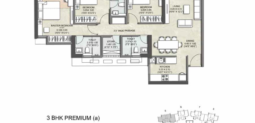 Thane – Immensa – Pine 3BHK