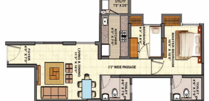 Centre Park 2BHK – Lodha Palava