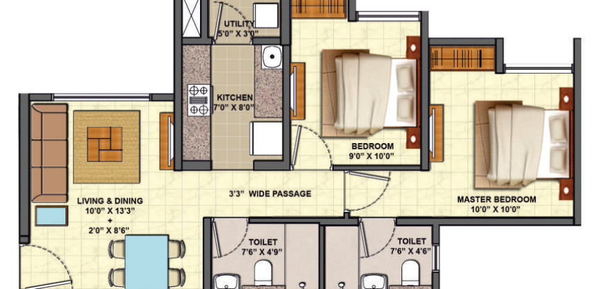 Centre Park 2BHK – Lodha Palava