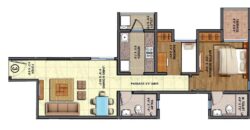 Lake Shore Greens 2BHK Optima – 675SqFt – Lodha Palava