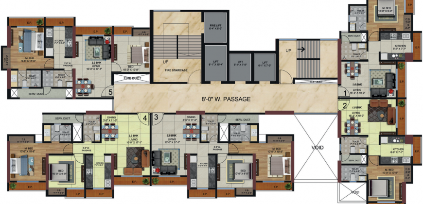 1bhk Metro Paramount – Shil Phata