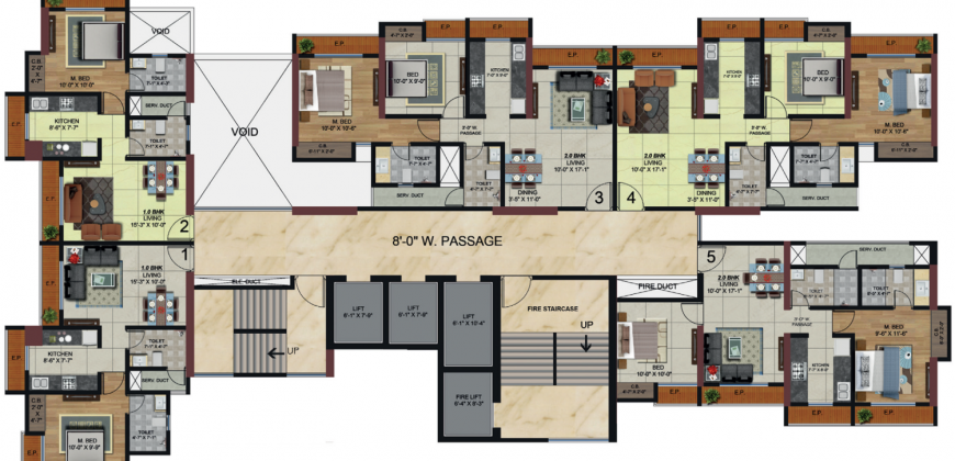 1bhk Metro Paramount – Shil Phata